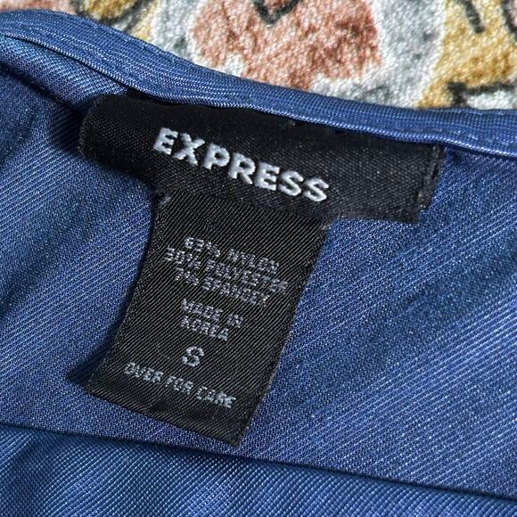 Vintage Y2k Ruched Tank Top Express V Neck Club Party Shirt Women's Size Small - Picture 3 of 7